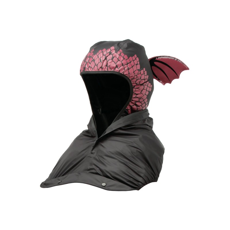 Cape Anti-Pluie Opossum® Story Hood Noir et Rouge