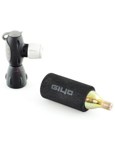 Kit de gonflage + cartouche de CO2 GIYO-Noir