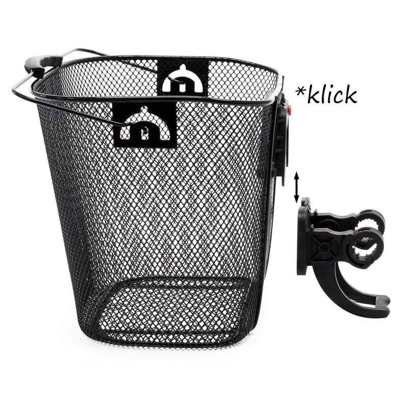 Panier Vélo V-Bike avec poignée pour guidon de Ø22,2 - 31,8mm