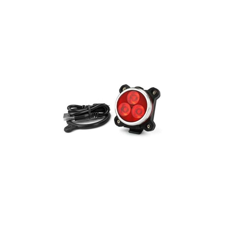 ÉCLAIRAGE ARRIERE 3 LED RECHARGEABLE USB - DISCO - OKTOS