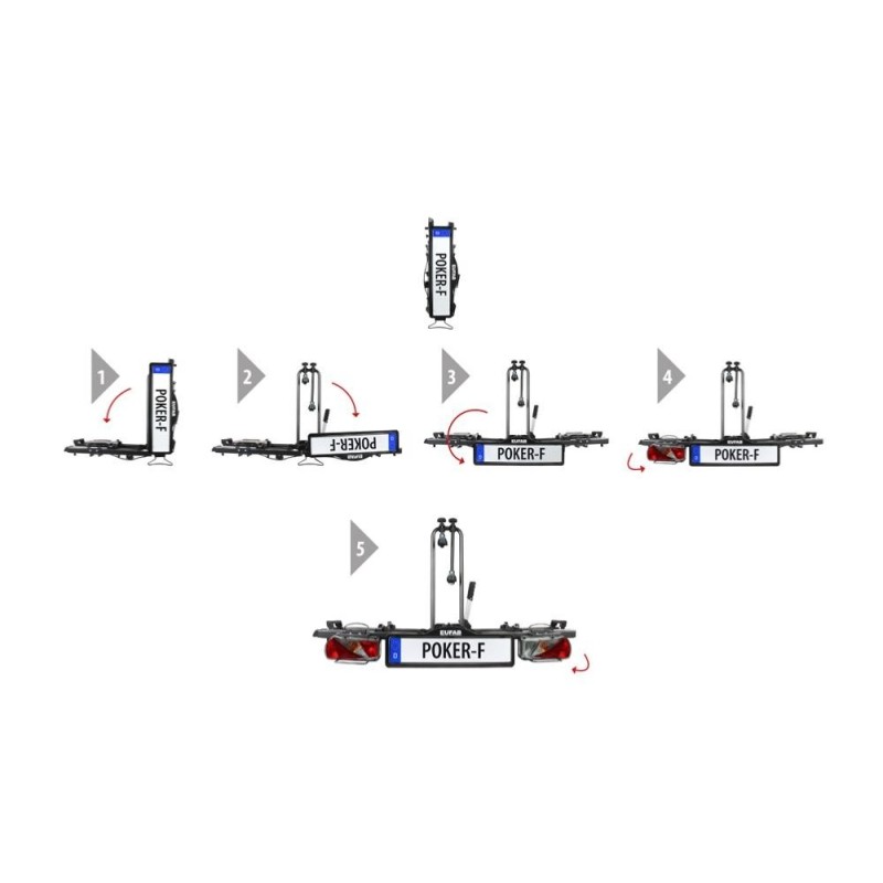 PORTE-VÉLOS 2 VÉLOS POKER-F PLIABLE